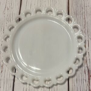 Anchor Hocking White Lace Edge Plate